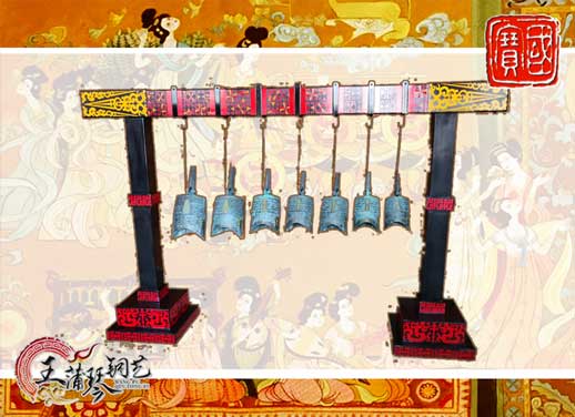 7件編鐘，觀賞裝飾編鐘，可發(fā)音編鐘